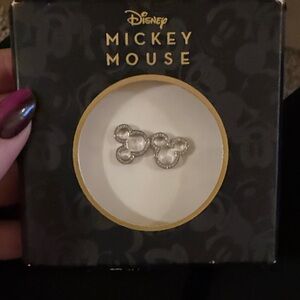 Disney Mickey Mouse Sparkling Silver Earrings